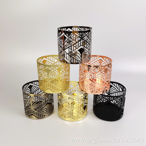 High quality metal sleeve candle holder with unique design